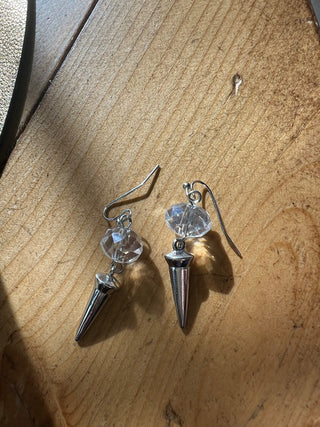 Punk style spike earrings dangle MTS