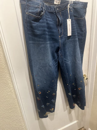 Driftwood Jeans Colette Embroidered crop #63 VV MTS