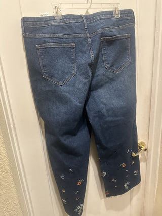 Driftwood Jeans Colette Embroidered crop #63 VV MTS