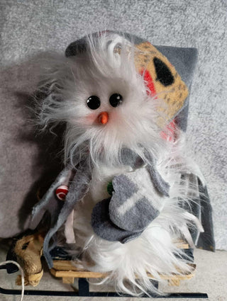 Frazzled Snowman w/ sled rsv|134688