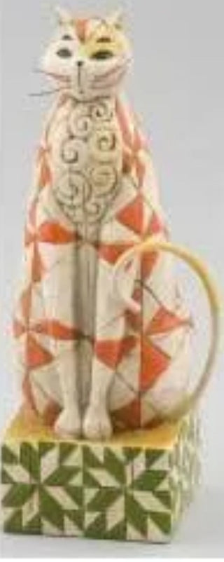 Retired Orange Star Cat Figurine Abraham , By Jim Shore #62 VV MTS|81370