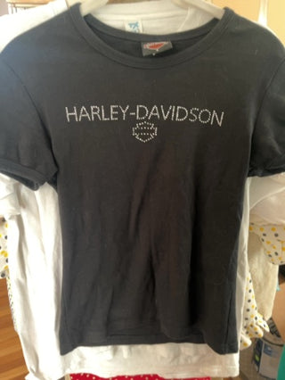 rhinestone harley tee