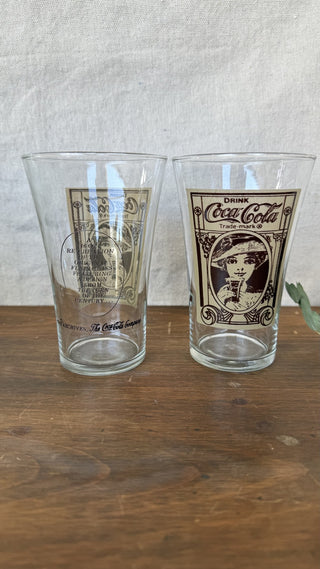 Vtg Pair Coca Cola Victorian Archive Glasses (LZD - RSV)|125218