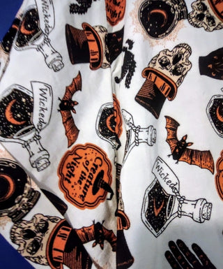 Spirt Halloween Button Up Collar Tie front shirt XL #63 VV MTS