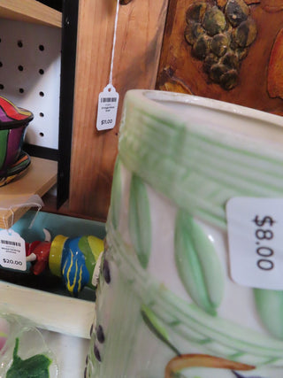 Green white & purple vase MTS|114358