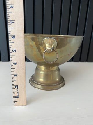 Vintage brass pedestal bowl RSV|88640