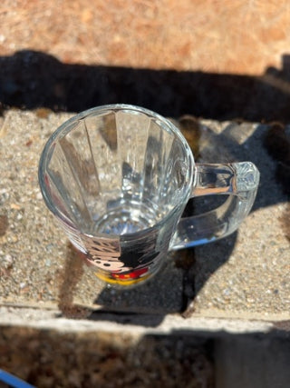 Vintage Disney Mickey Mouse Glass Beer Mug USA