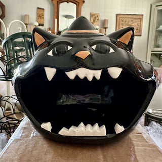 Big Mouth Cat Ceramic Halloween Candy Dish RCD|103848