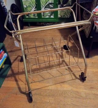 MW Vintage Rolling Metal Record Player Stand MTS|132279