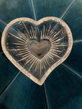 MIKASA Icicles Crystal Clear 6 inch Heart Bowl dish RSV