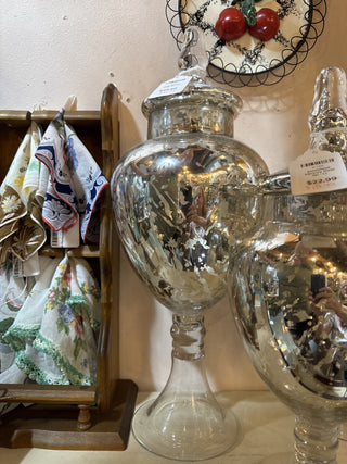 Large Mercury Glass Jar - LL - RCD|93342