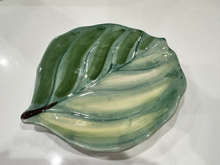 Hand Painted Leaf Shaped Plate MTS