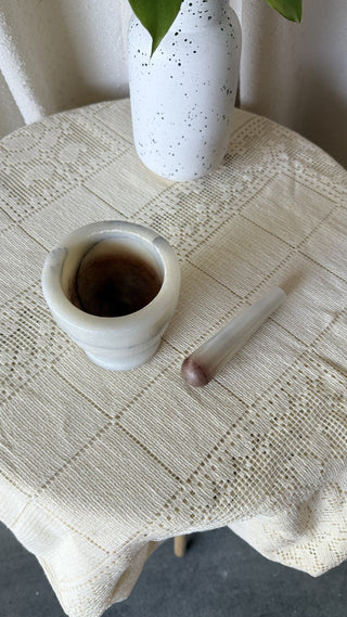 Marble Mortar & Pestle (LZD - RSV)|95824