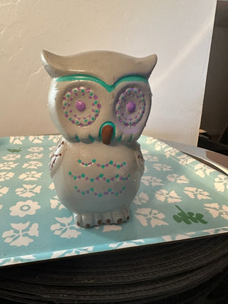 Owl Pottery 6" Gray MTS|116617