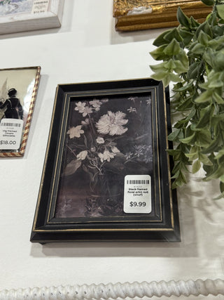 Black framed floral print 4x6 (wtwf)|108842