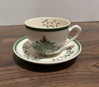 Vintage Spode Christmas Tree Tea Cup & Saucer RCD|126422