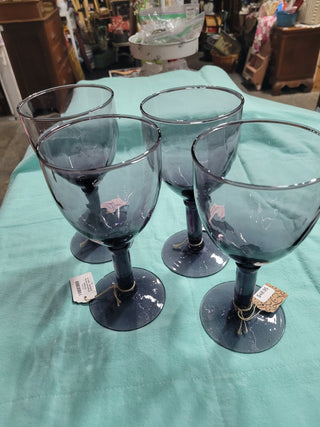 Vintage Amethyst Wine Goblets - Set of 4|82225
