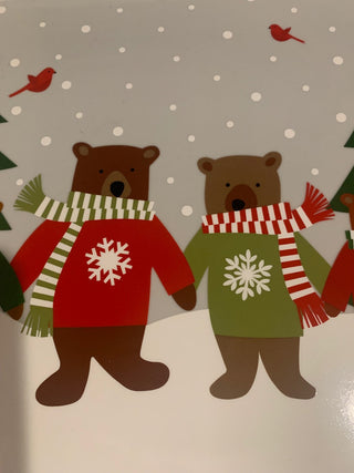 Crate&Barrel 12x12 holiday bears serving dish (each)|139450