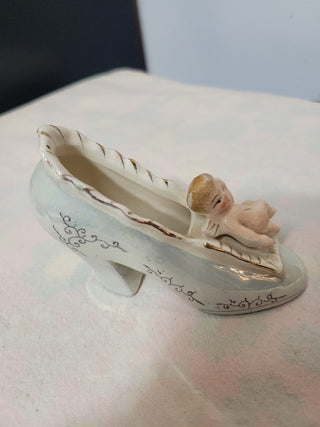 Vintage Pioneer NY Porcelain Shoe w/Cherub RCD|55130