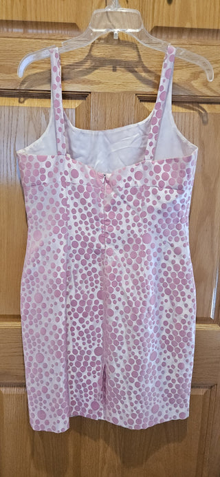 90s Dress, pink polka dot, sz 12P, Isabel Ardee, RSV|97376