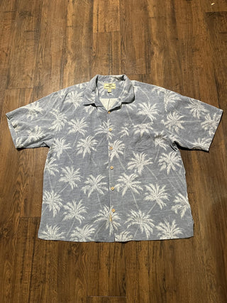 Men's XL Jamaica Jaxx 100% Silk Hawaiian Palm Tree Shirt RCD