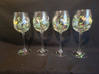 Set of 4 - Lenox Butterfly Meadow Wine Glasses RCD|163901