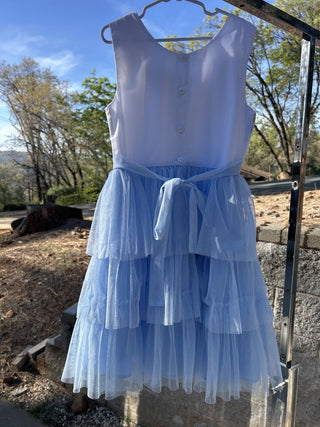 #2 Jona Michelle Tiered Emboidered Dress Blue/Pink 7