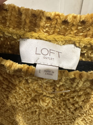 Loft Large size  Yellow Short Sleeve Sweater with pom poms #63 VV MTS|135846