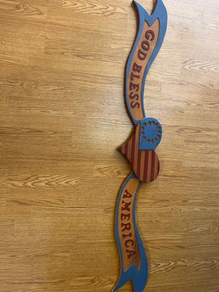 #1535 Wood Banner Sign NIS