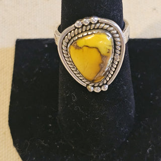 .925  honey dahlia turquoise ring sz 7.5|88371