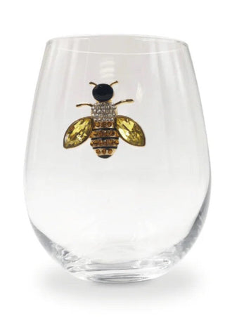 Jeweled Bee Wine Glass #62 VV MTS