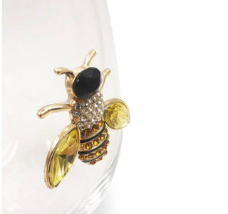 Jeweled Bee Wine Glass #62 VV MTS