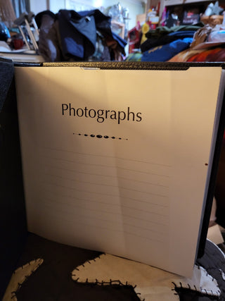 Pleather Photo Album Pockets Hold 4x6 Photos, Black With Negative And CD Holder RCD