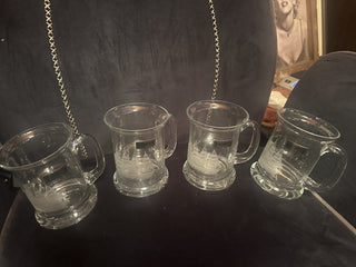 Vintage Toscany Coffee Beer Mug Glass Etched Schooner Windjammer Ship Crystal #47 VV MTS|133472