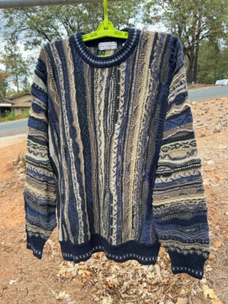 JP Vintage Norm Thompson Coogi Style Wool Blend Knit Sweater Made in Italy XL
