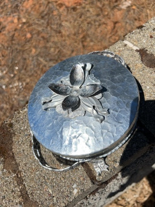 JP Vintage Rodney Kent Hammered Aluminum Covered Divided Dish