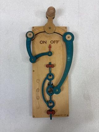 Single Toggle Switch Plate 8001E Blue & Natural Wood|76001