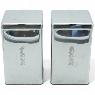 MCM Chrome Metal Cannisters for Flour & Sugar|88621