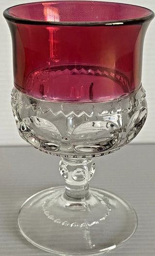 (5) TIFFIFRANCISCAN KINGS CROWN CRANBERRY GOBLET|98252