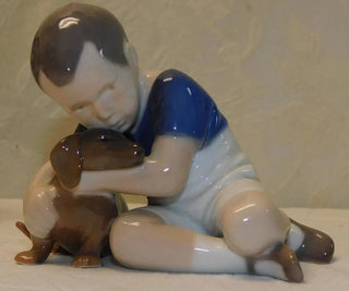 Bing & Grondahl Porcelain Figurines BOY W PUPPY|100703
