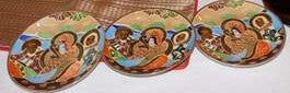 (3) PLATES VTG TAKITO COMPANY SATSUMA MORIAGE MADE IN JAPAN|102873