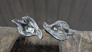 Pair Crystal Dove Candleholders RSV