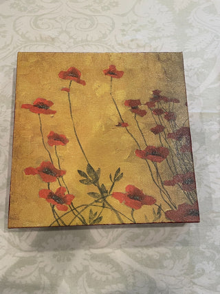 Heavy Canvas Painting of Poppies ~MTS|66113