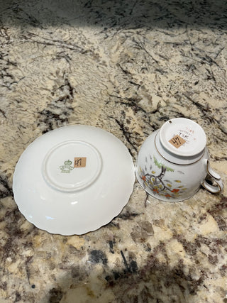 Aynsley England Orange Saucer with T&K Russet Tea Cup (47) RCD|72292