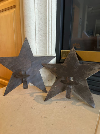 Star Shaped Rustic metal candle Holder/wall sconce (set of 2) RCD|68357