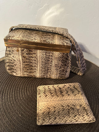 Handbag/Wallet Set Snake Skin Box MTS|109687