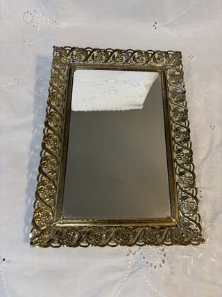 Vintage Filagree Vanity Mirror RSV
