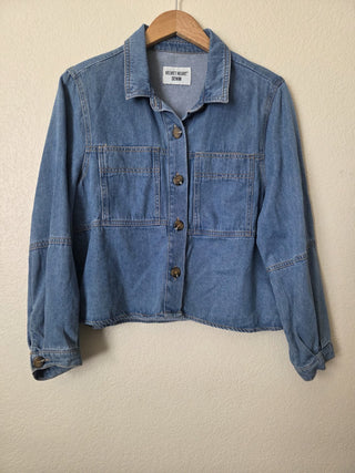 NEW! Velvet Heart cotton blend denim top RSV|161223