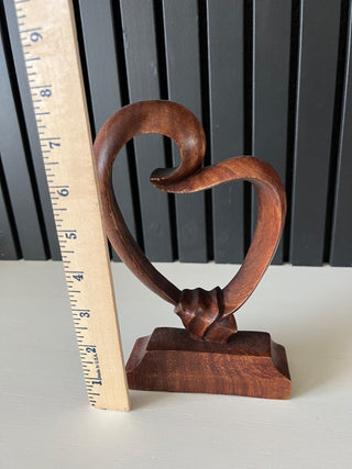 Vintage wood heart sculpture RSV