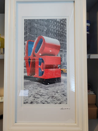 13-1/4 x 23-1/4" Wood Framed 'LOVE in NY' Picture, Signed RCD